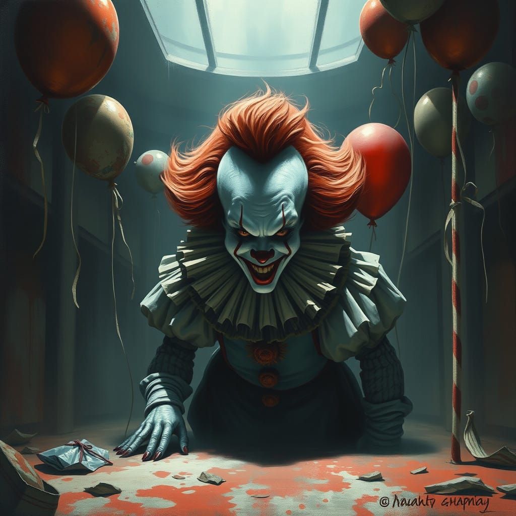 Grotesque Pennywise Lurks in Abandoned Carnival