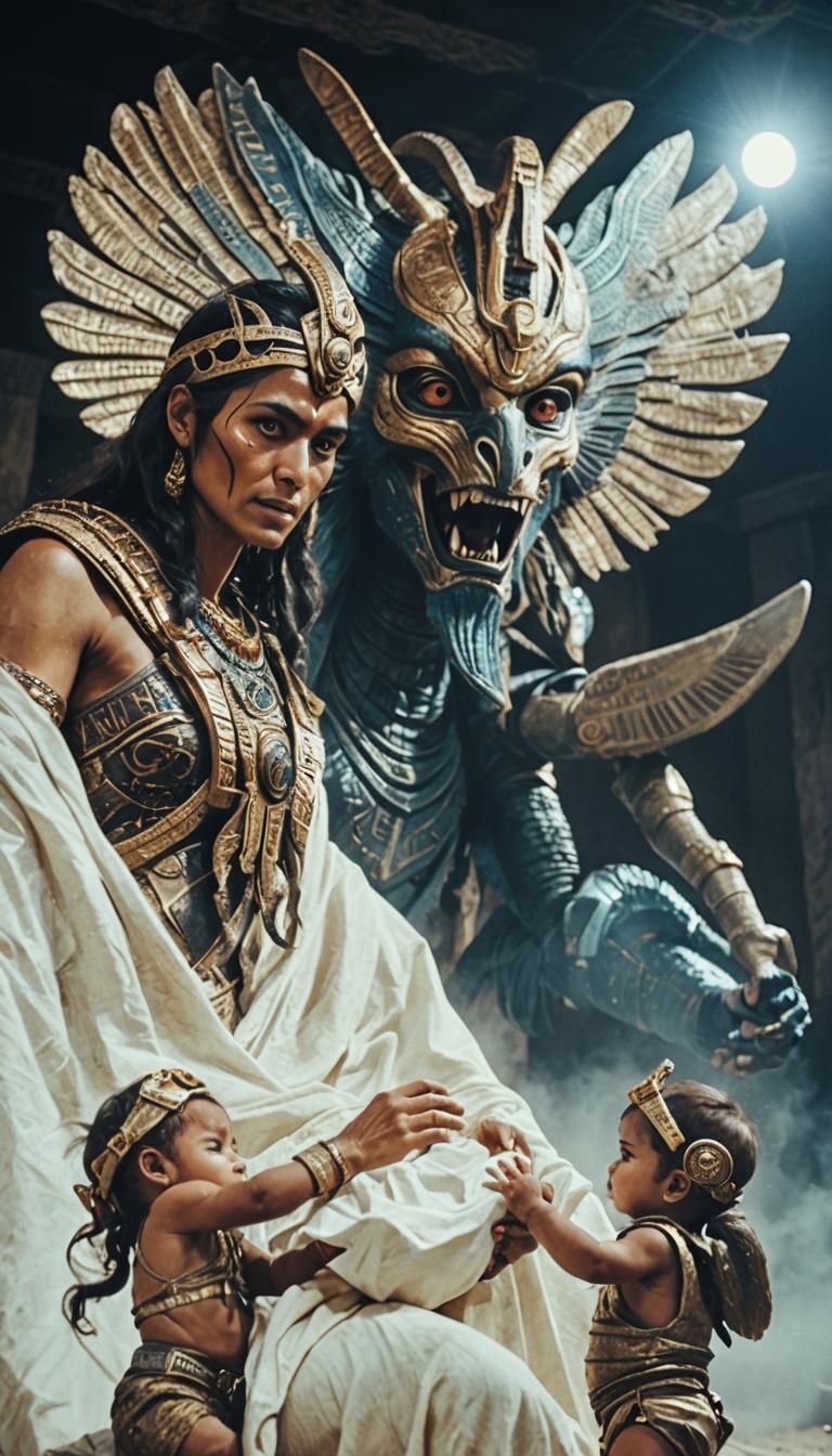 Epic Mother and Child in Film Still