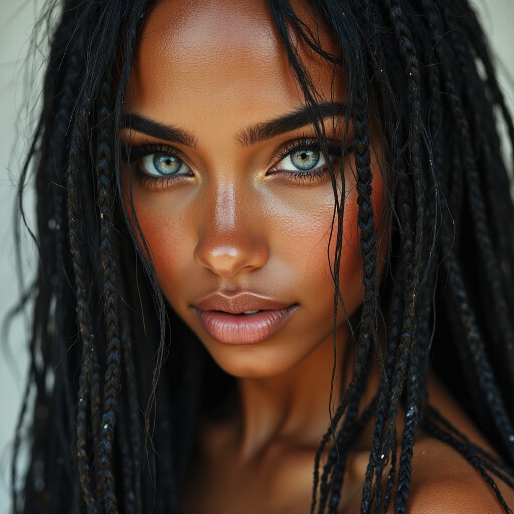 Beautiful Black Warrior Goddess Portrait