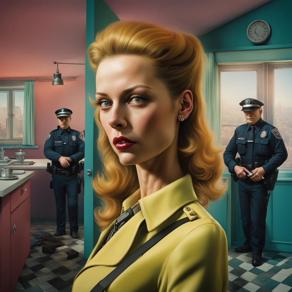 Housewife Searched by Cop in Jeroen Bosch Style