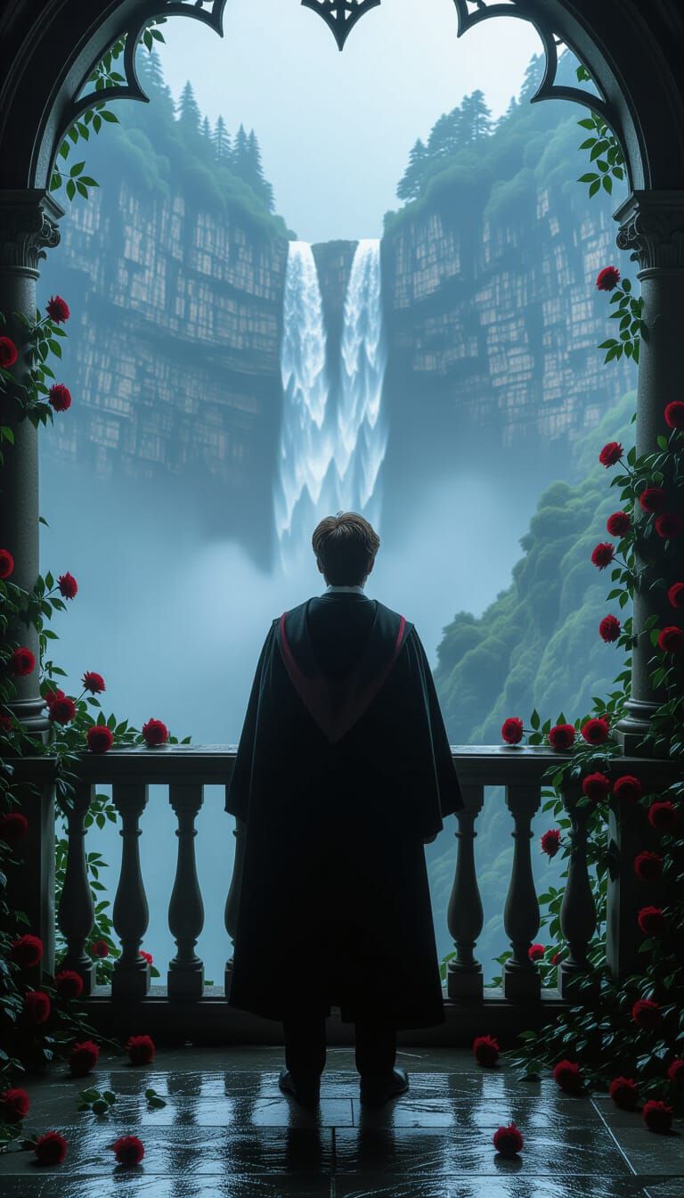 Harry Potter Balcony View with Ethereal Lighting