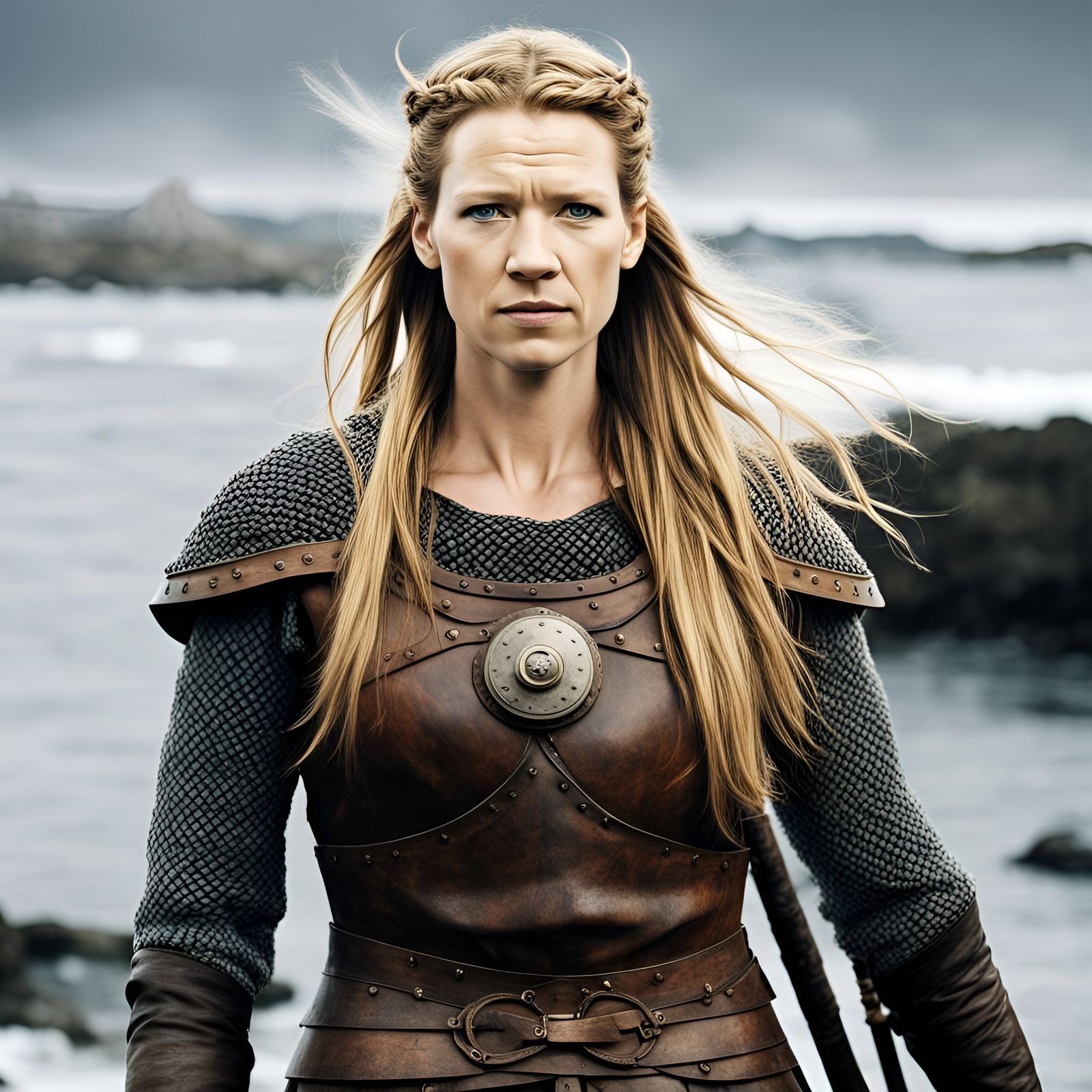 Viking Shield Maiden Digital Art