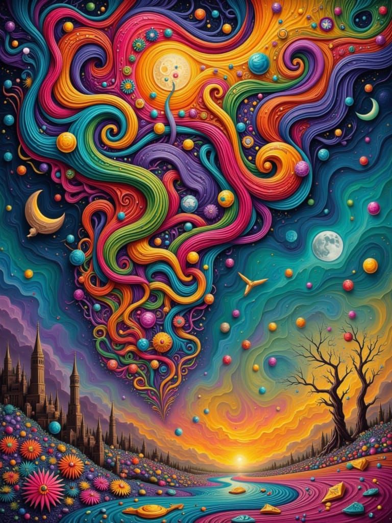 Weirdcore Abstract Collage in Expressionist Style