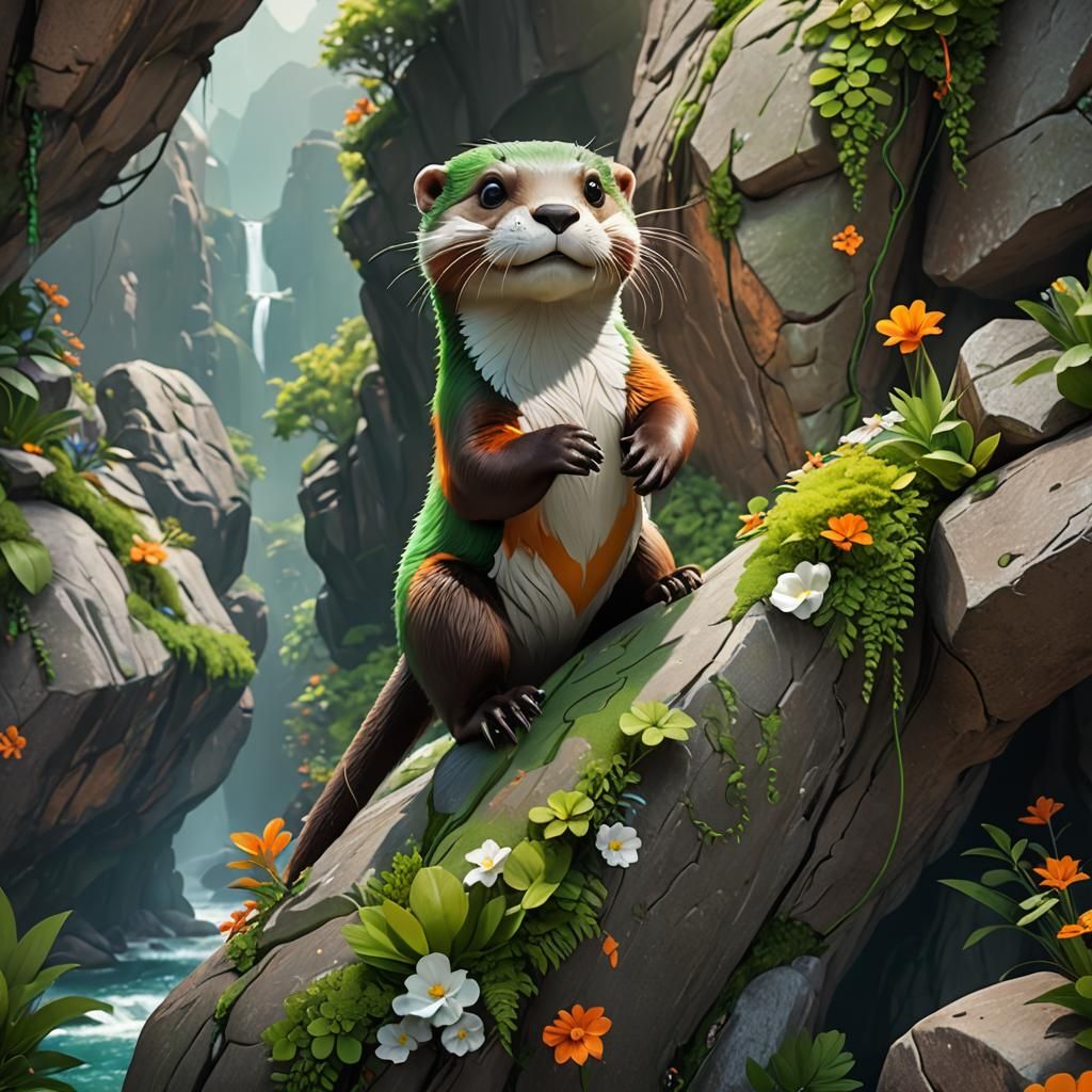 Otter Ascends: A Detailed Fantasy Concept Art