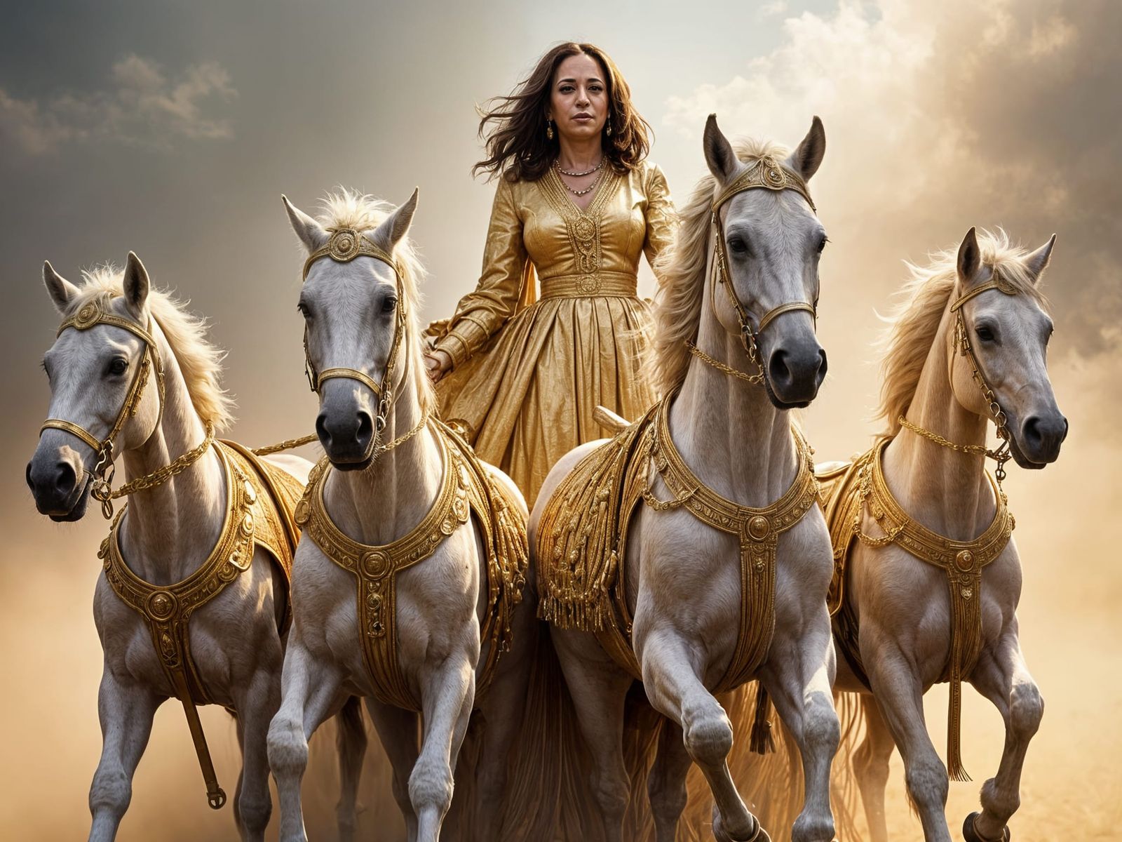 Grandiose and extravagant and commanding portrait of Kamala ...