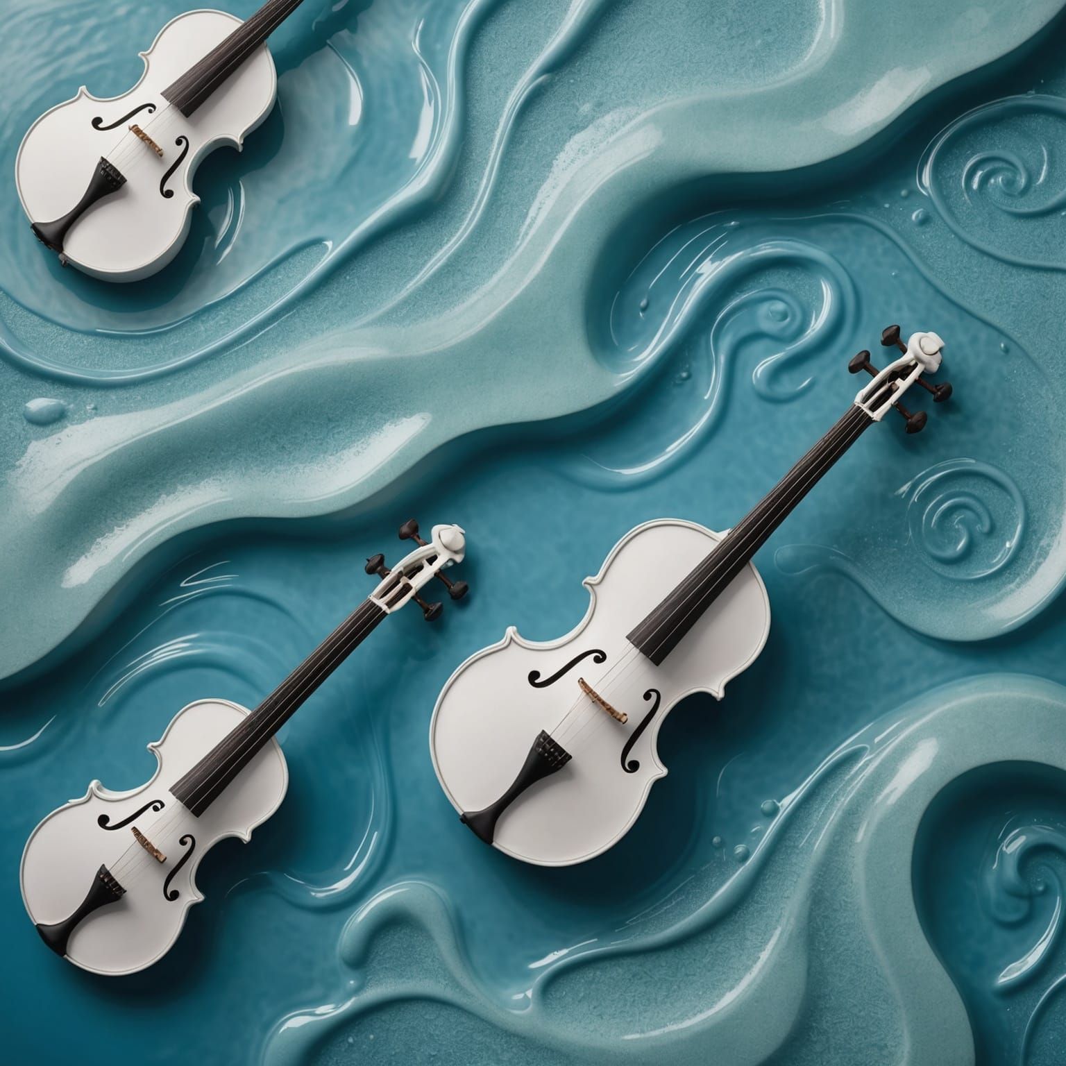 Cycladic Music: Ocean Foam with Glossy Lacquer