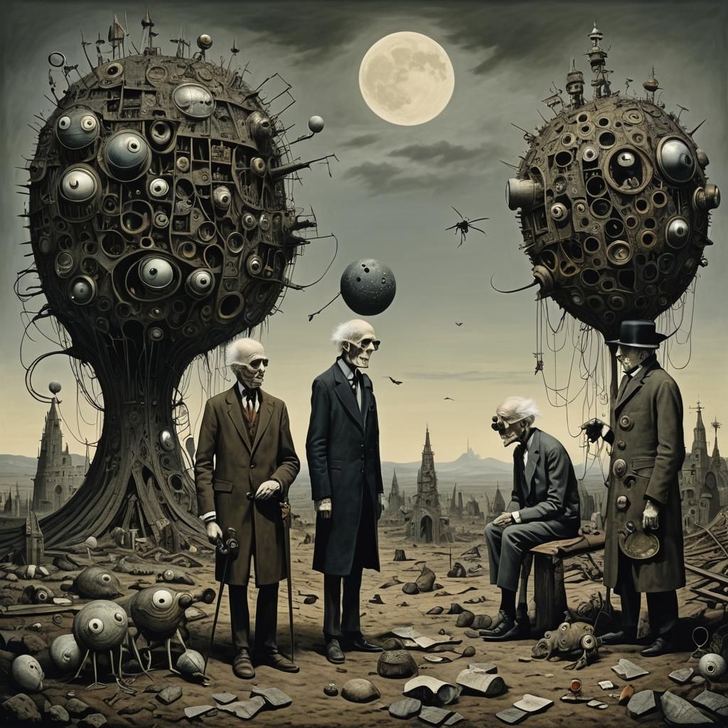 Dark Surrealist Vision of Inescapable Exile