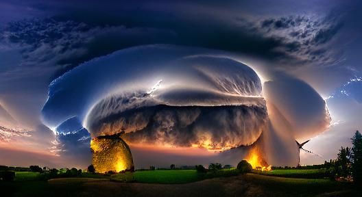 Dramatic Supercell Storm Cloud Formation