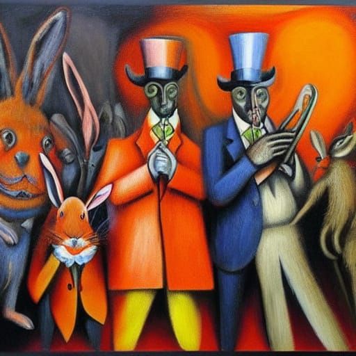 Surrealist Freemason Rabbits Invent Carrots and Rock 'n' Rol...