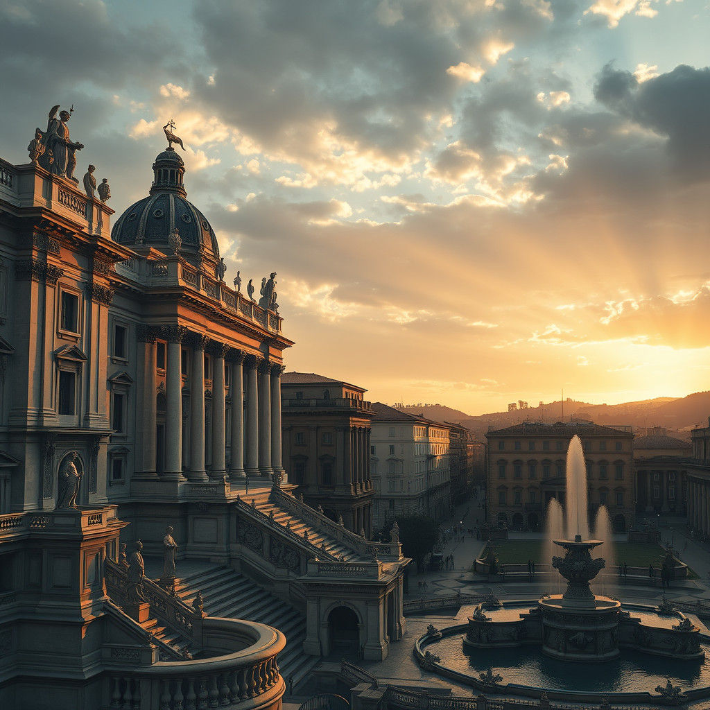 Roma: Hyperrealistic Cinematic Cityscape