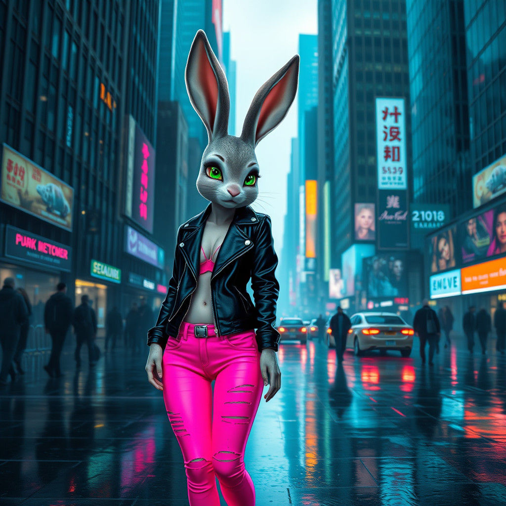 super beautiful girl rabbit Hybrid humans