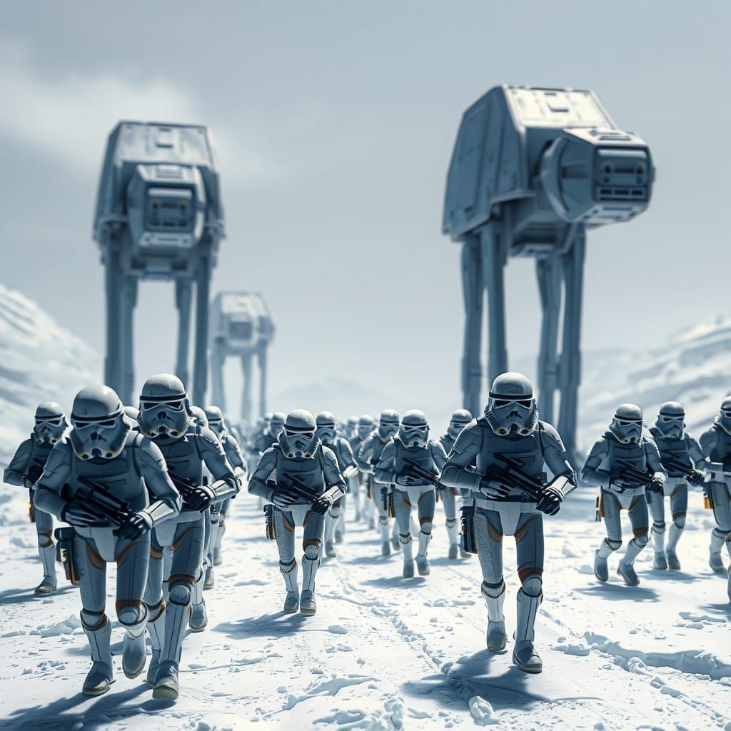 Clay Sculpture: Imperial Forces on Hoth