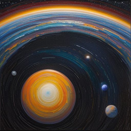 Cosmic Road of Planets Extending from Earth in Neo-Impressio...