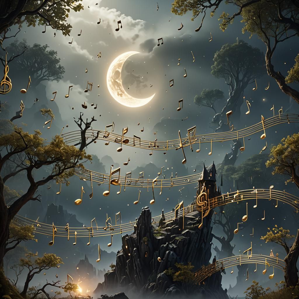 Musical Moon in a Fantasy World