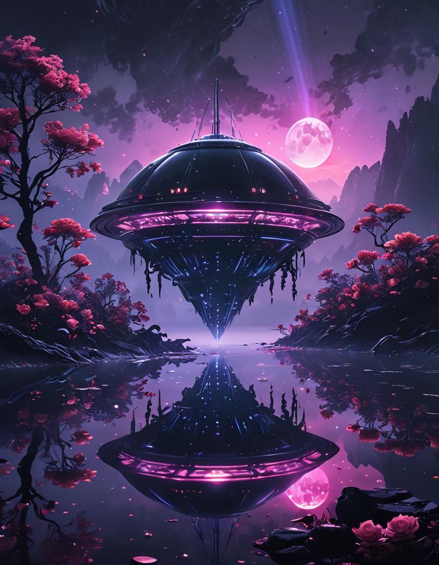 First Contact: Aliens Emerge in Holographic Watercolor