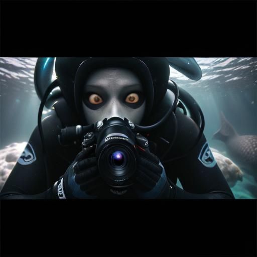 Terrifying Underwater Creature Captured by Scuba Diver