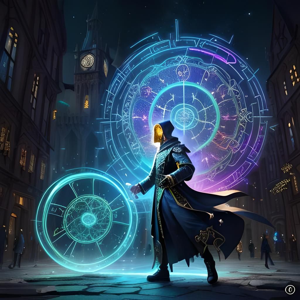 Mage Rips Time and Space: Digital Concept Art