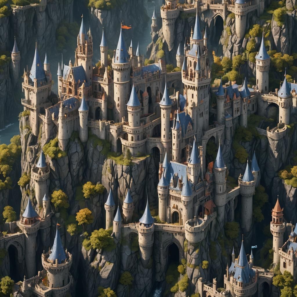 Fantastical Castles in Detailed Matte Painting