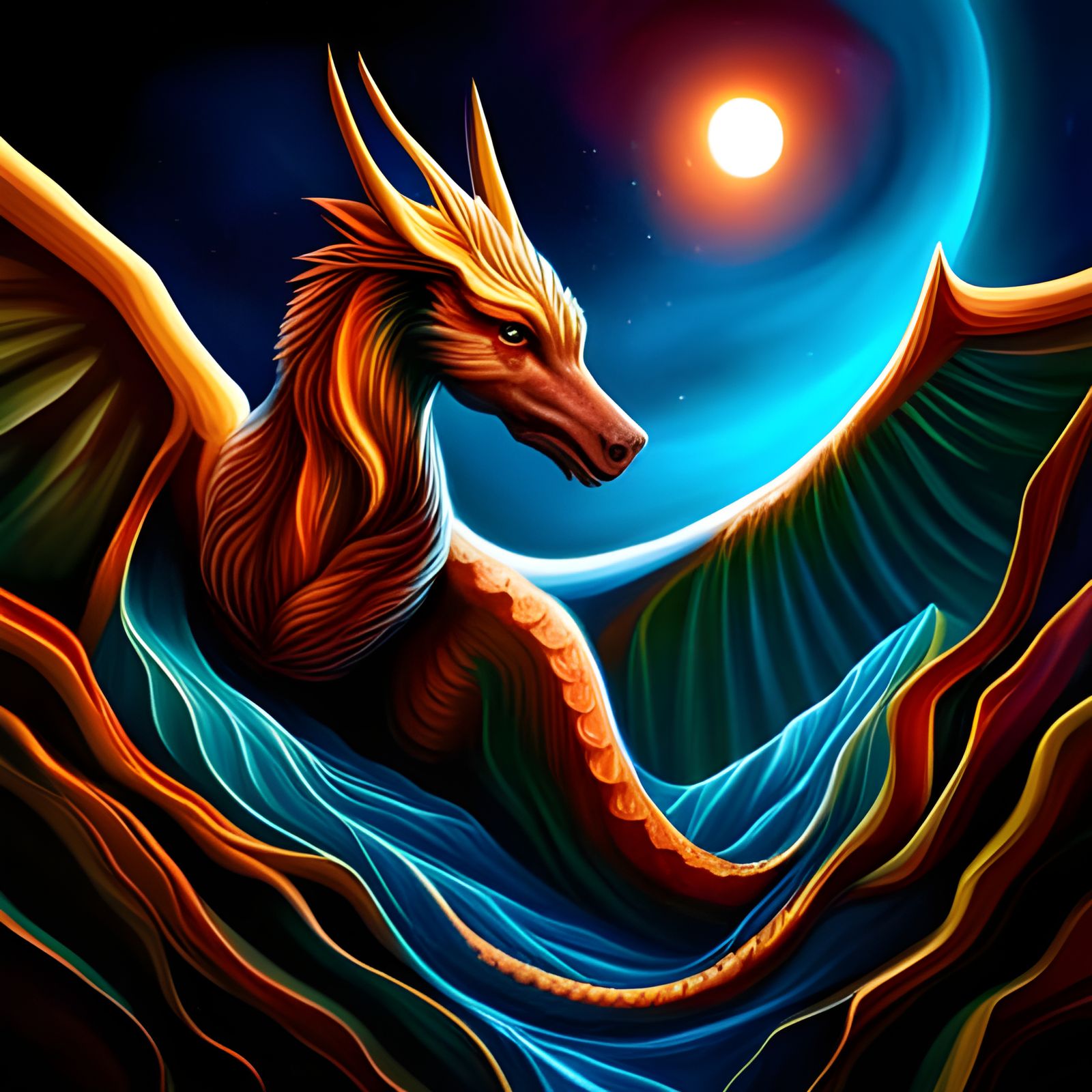 Holographic Draco Constellation in Cosmic Illustration