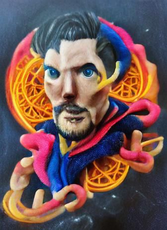 Doctor Strange as Plasticine Figurine