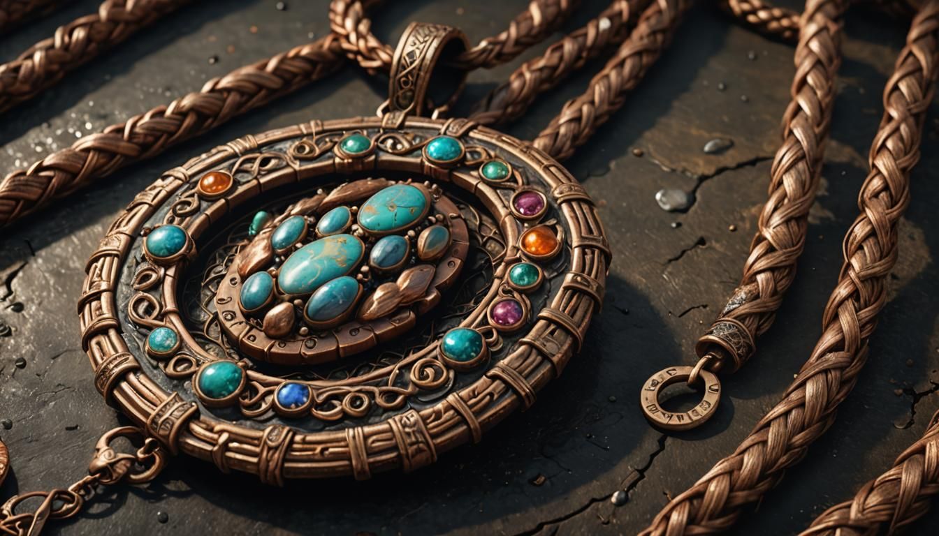 Rabbit's Paw Talisman: Braided Leather and Gem Artifact