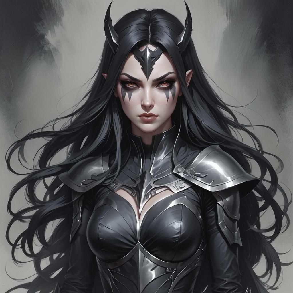 Grimdark Character Portrait in Artgerm Style