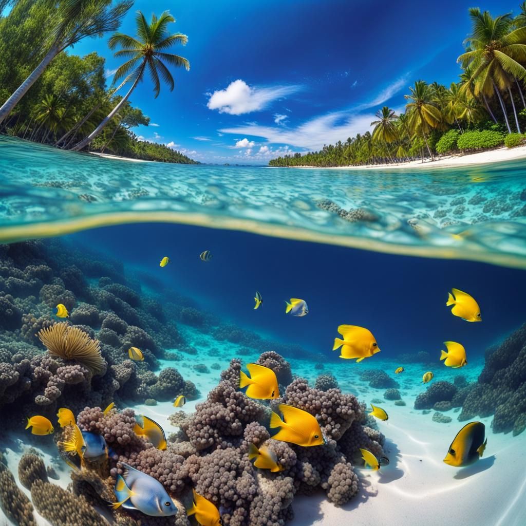 Idyllic Tropical Beach and Underwater Paradise