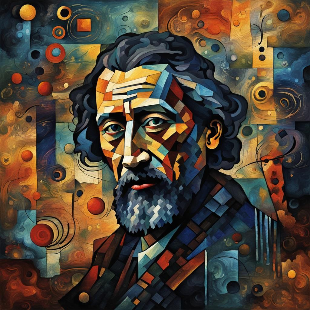 Abstract Jazz Portrait in Expressionist Style