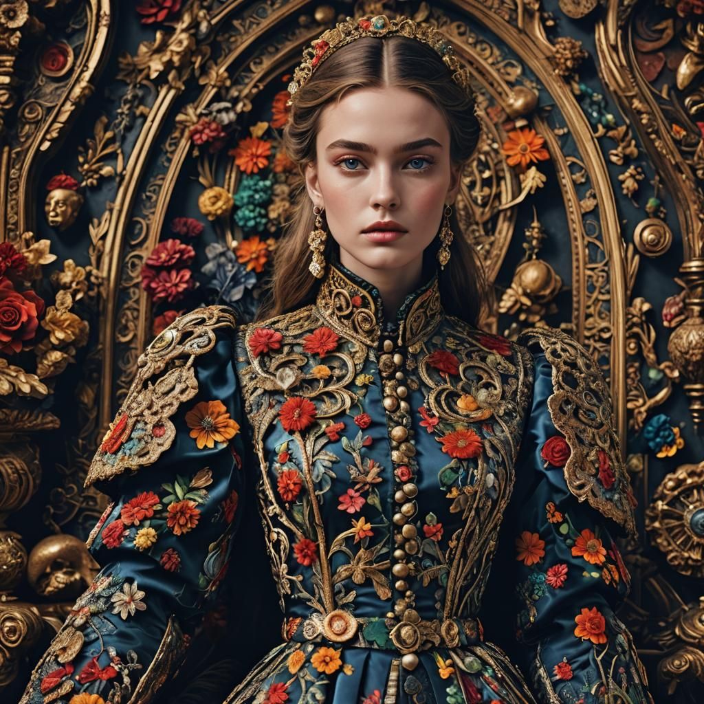 Hyperrealistic Maximalist Fashion in High Resolution