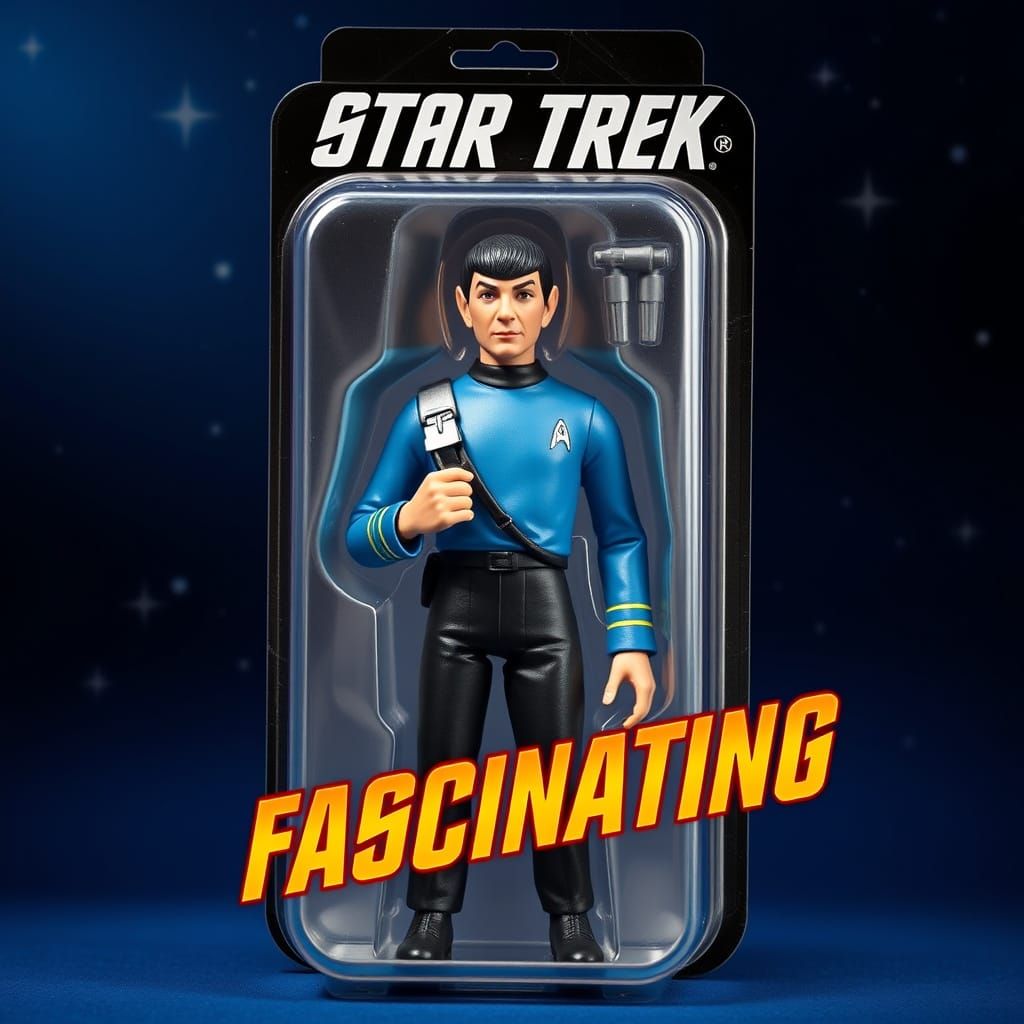 Elegant Star Trek Action Figure in Futuristic Packaging