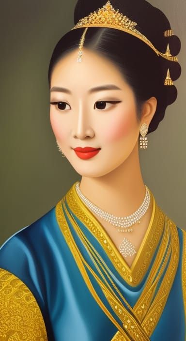 Realistic Portrait in Golden Book Style