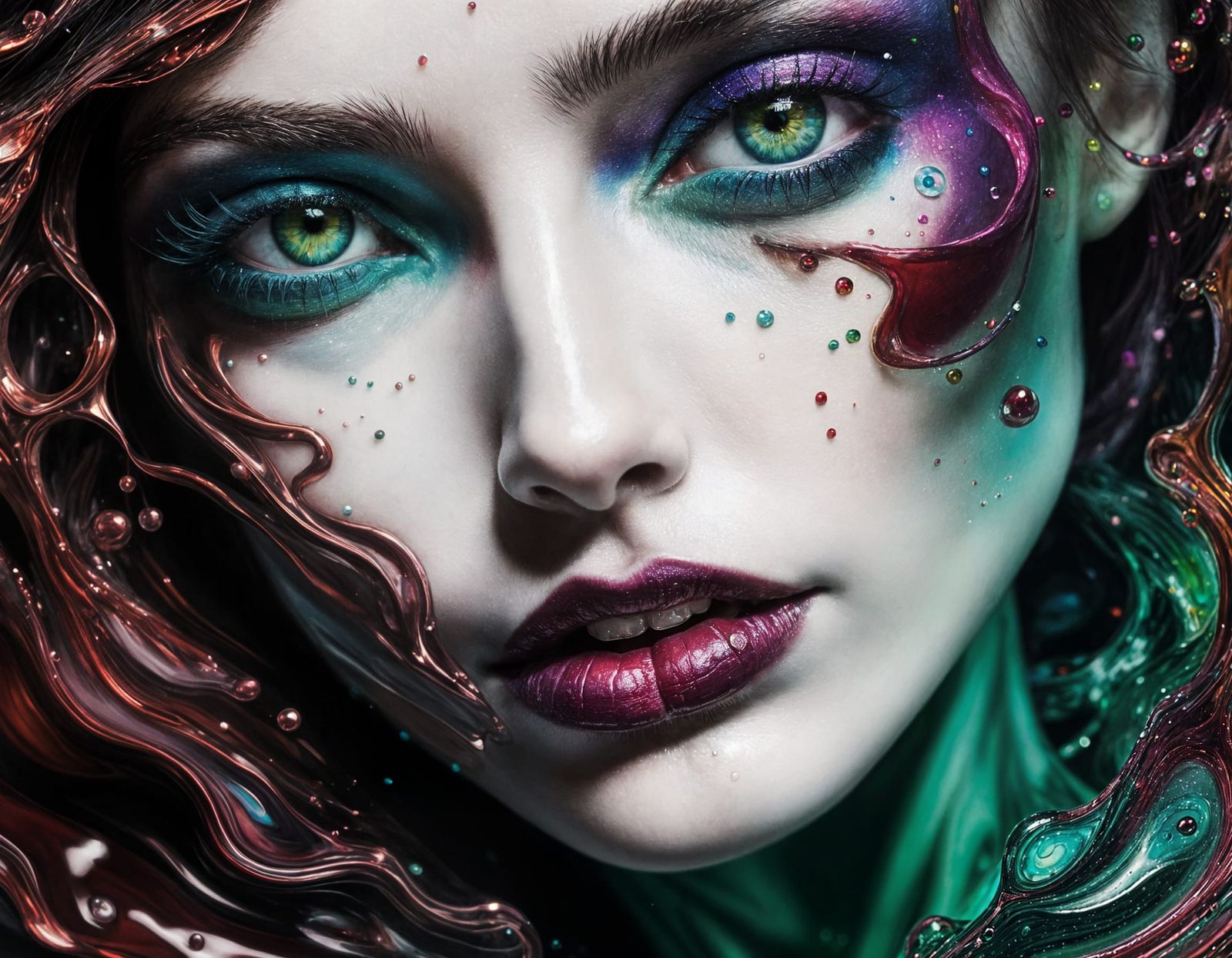 Mystical Spirit in Vibrant Metallic Colors