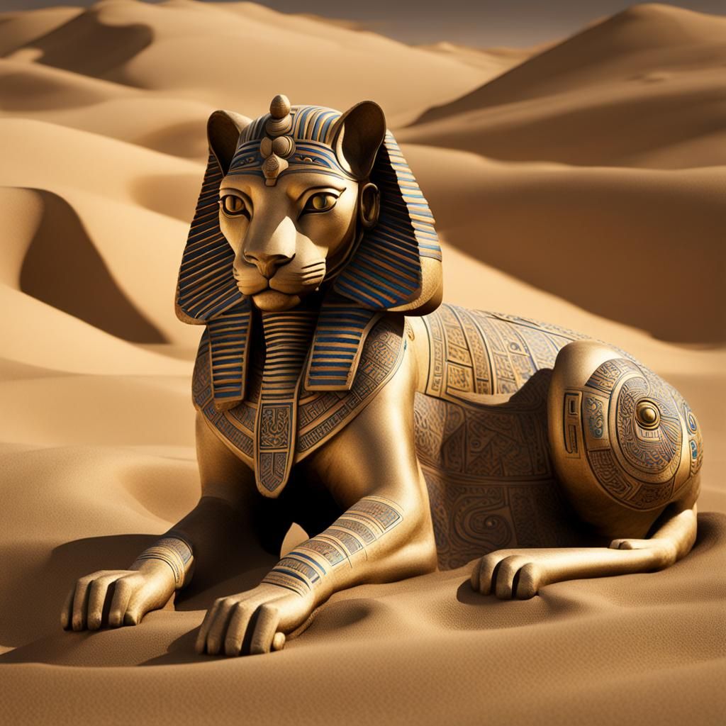 Regal Sphinx in Ancient Sands