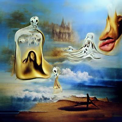 Surreal Melting Canvas Inspired by Salvador Dali