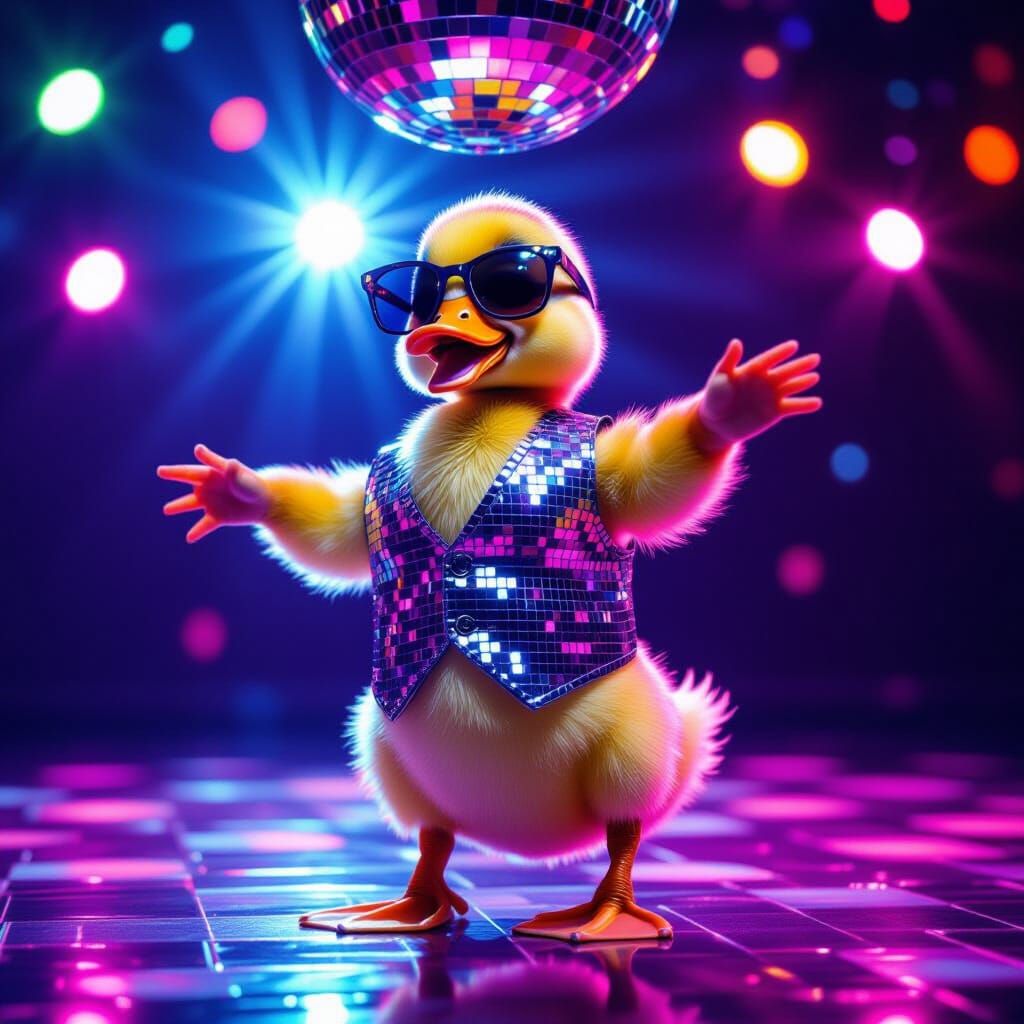 Duckling Disco: 70s Retro Fun with Sequins