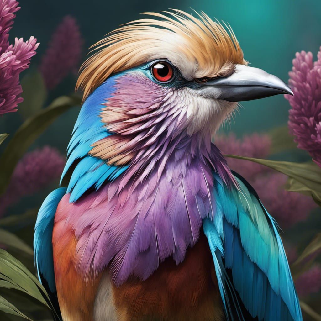 Beautiful Lilac Breasted Roller Bird
