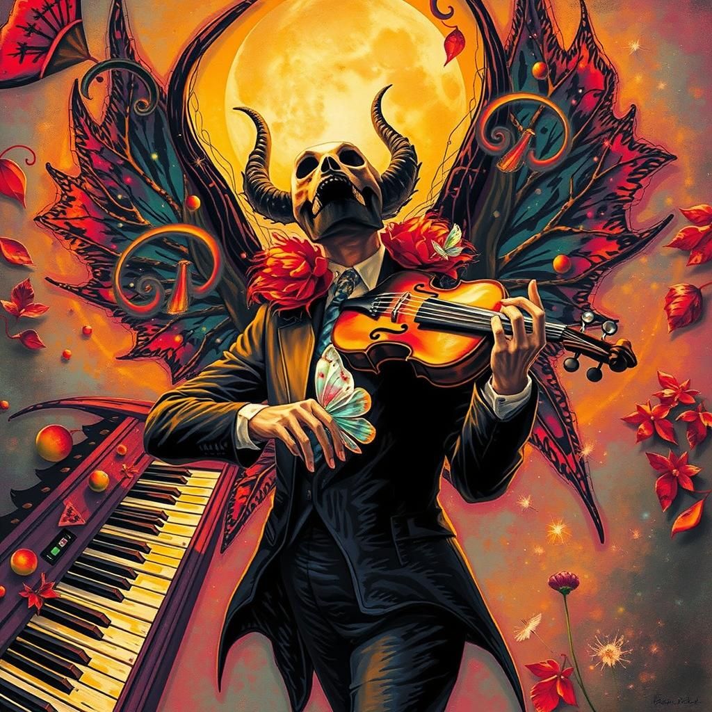 surreal autumn  Halloween , highly  detailed  drawing  a   s...