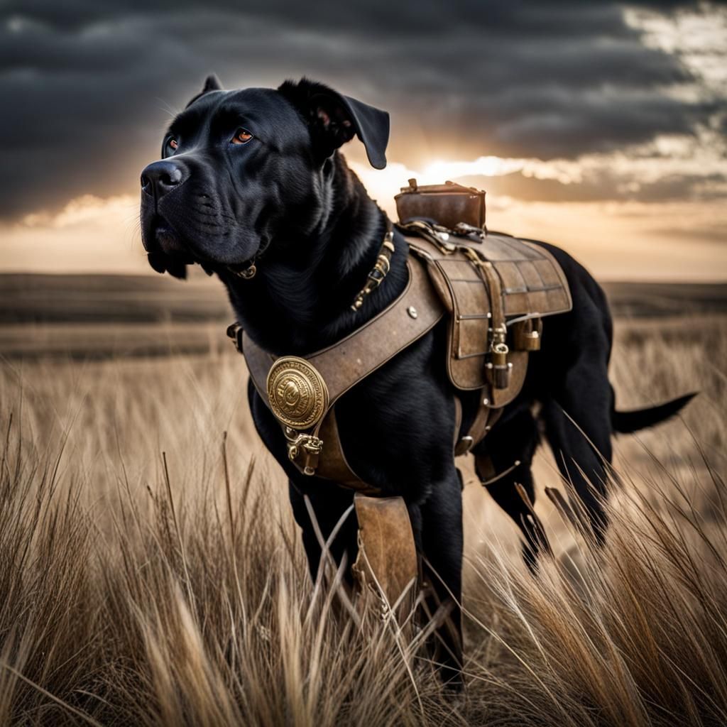 Roman Soldier with Cane Corso War Dog