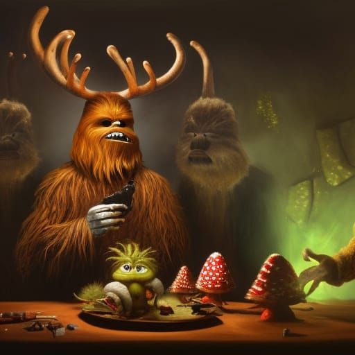 Star Wars Holiday Feast in Rembrandt Style