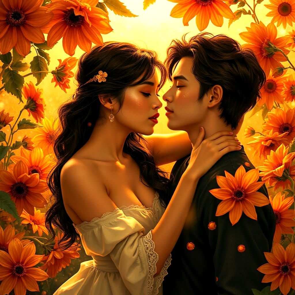 Fiery Embrace: Love and Reunion in Bloom