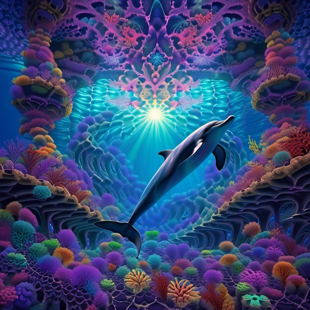 Underwater Coral Reefs in Fractal Geometry