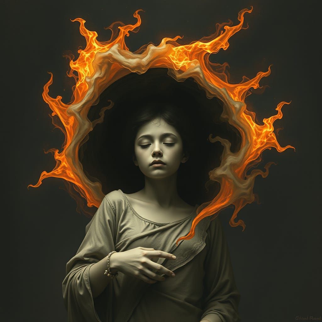 Abstract Voidscape in Dark Tones