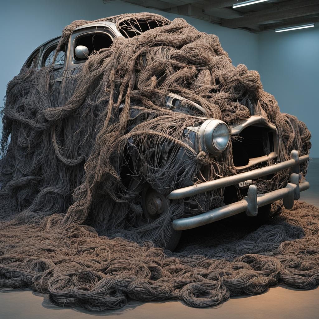 Steel Bumpers and Hair Sculpture by Gowda