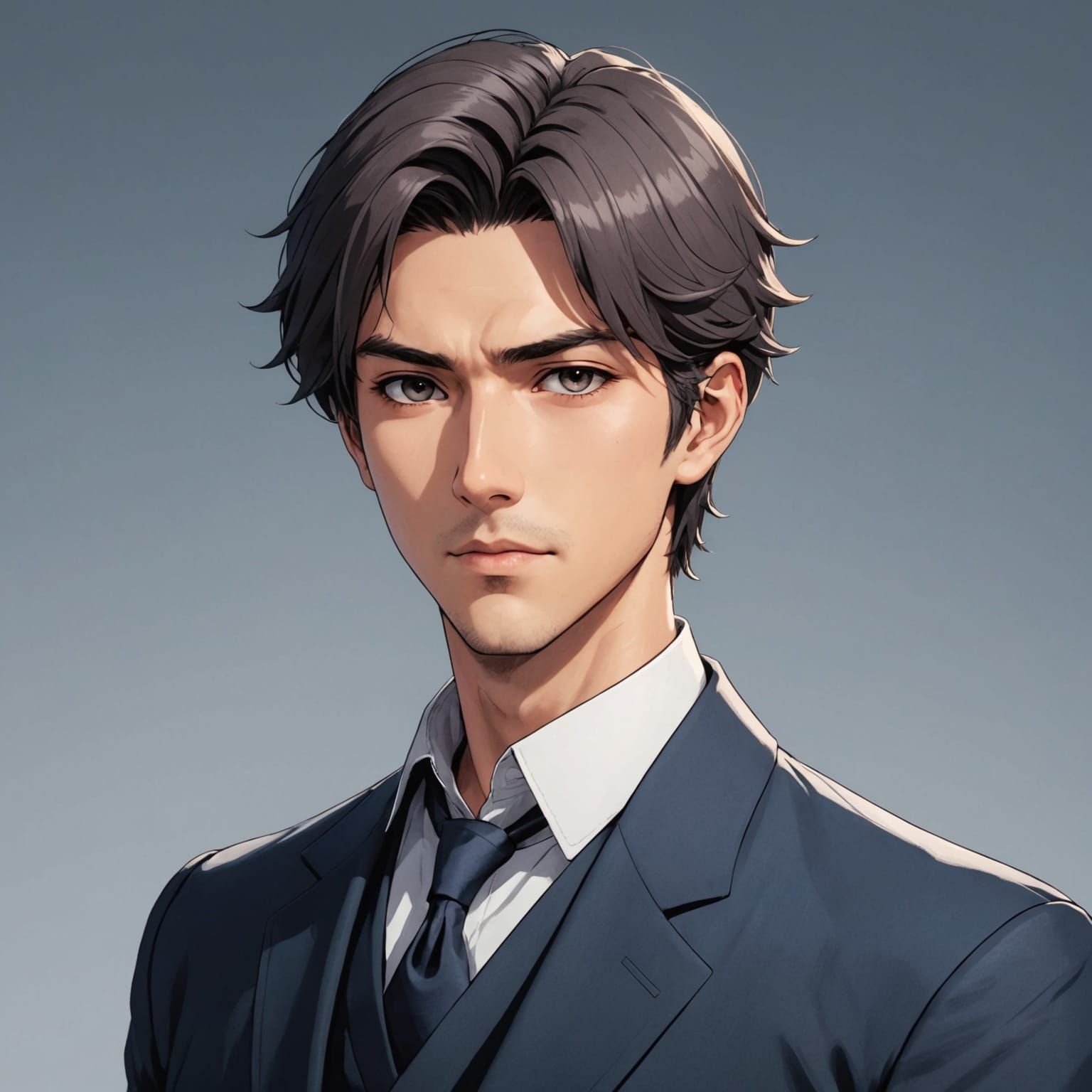 Handsome Anime Character in Kemomimi Style