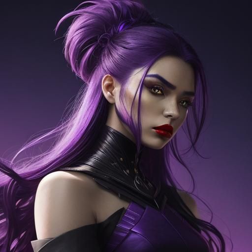 Woman with Feathers and Silver Eyes: Cinematic Portrait