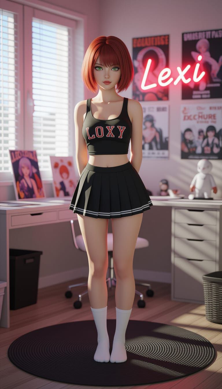 Hyper Realistic 3D Girl in Cozy Room