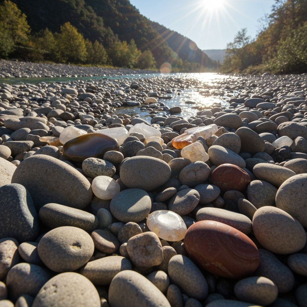 Sparkling River Rocks: Agates, Chalcedony & Jasper Gemstones