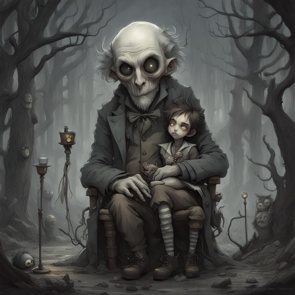 Monstrous Night Drinkers: Detailed Fantasy Portrait