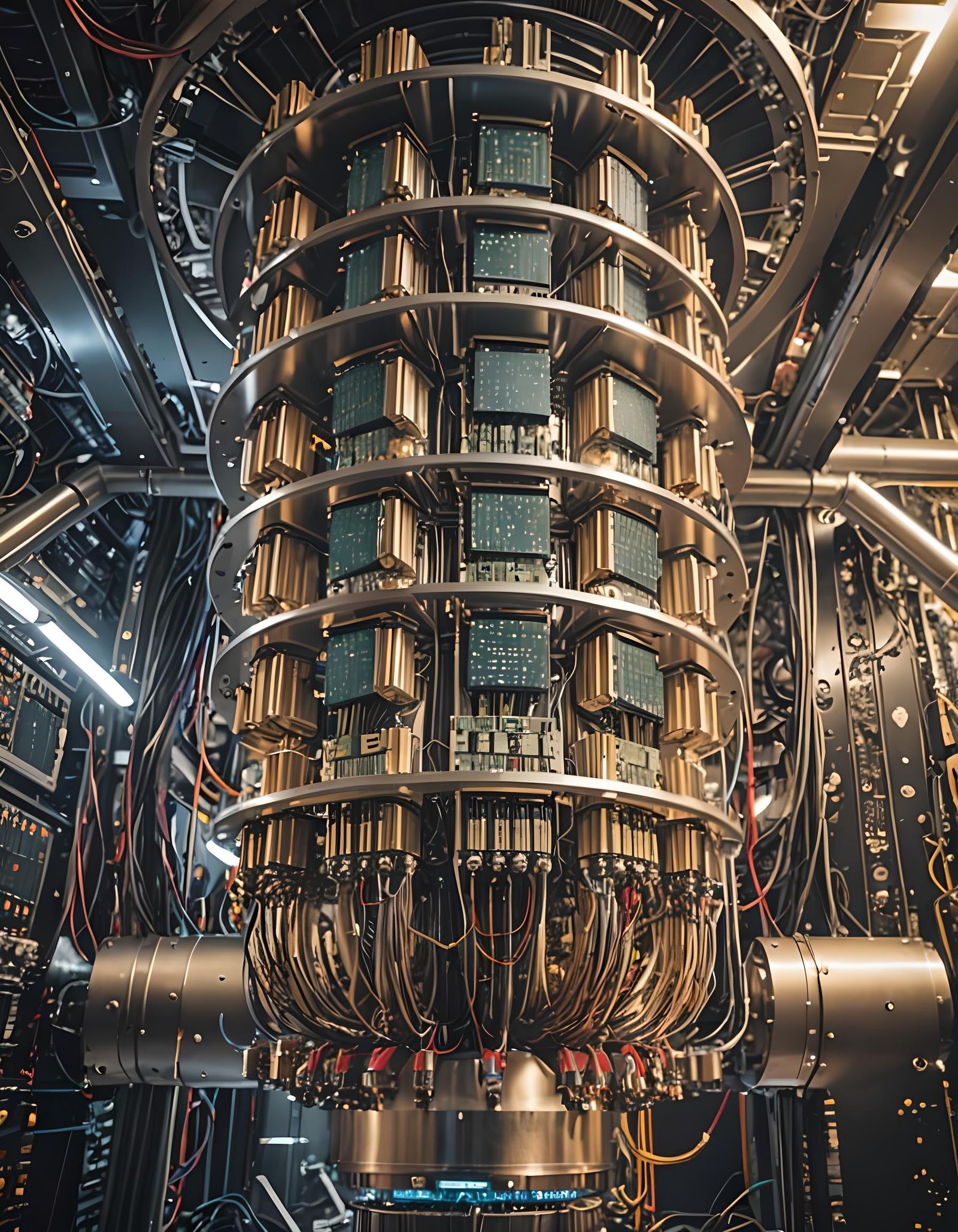 Futuristic Quantum Computer Digital Art