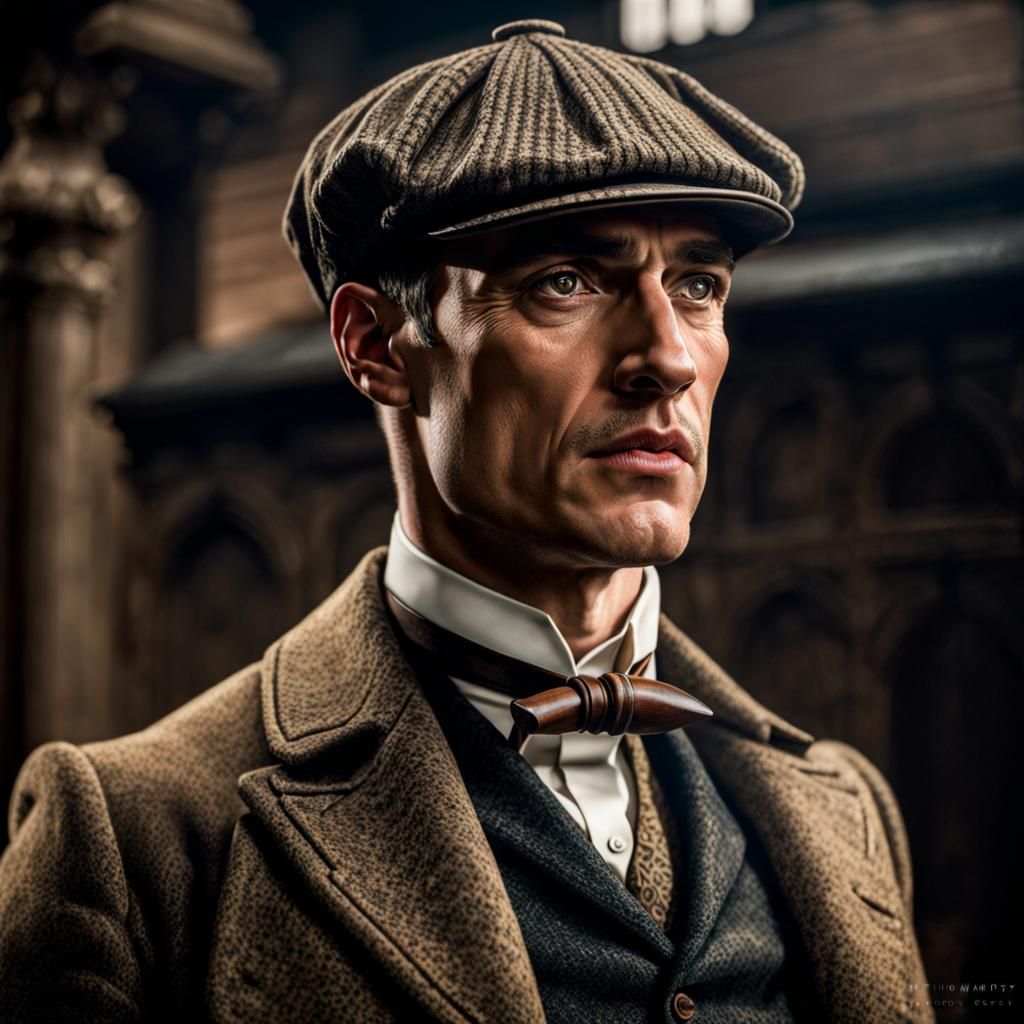 Thomas Shelby Portrait in Gothic Art Style